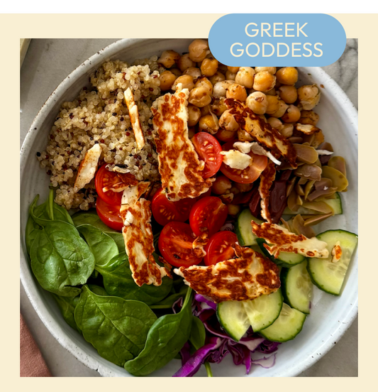 Greek Grain Salad with Halloumi