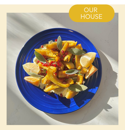 Roasted Squash with Herbed Goat Cheese