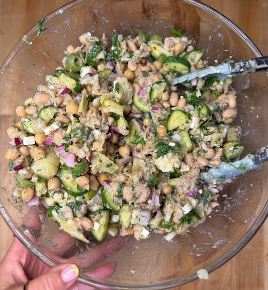 Lemony Dense Bean Salad