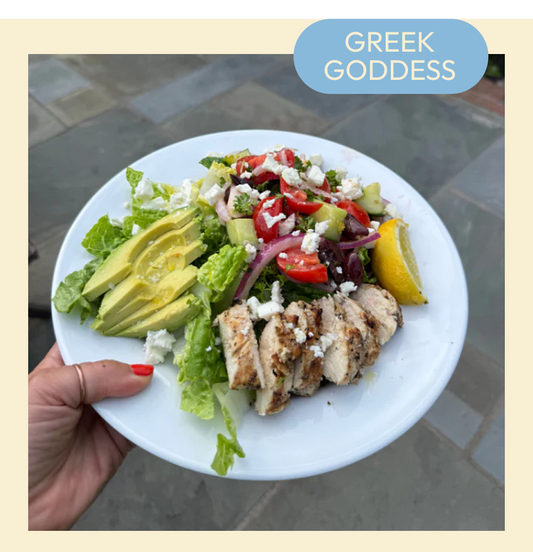 Classic Greek Salad with Grilled Chicken